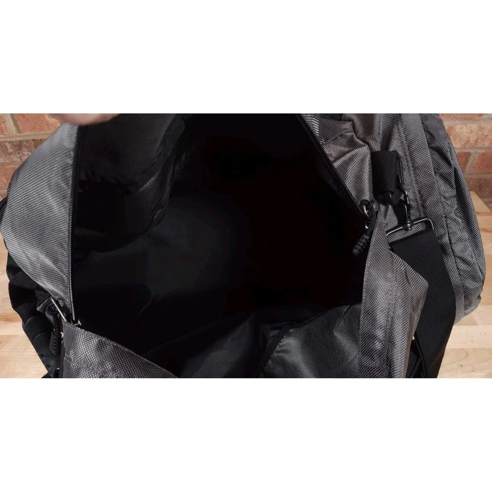 Oakley Icon 2.0 Software Gray Black Nylon Large Duffle Bag Y2K